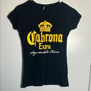 Graphic Tee Cabrona Extra resembles Corona